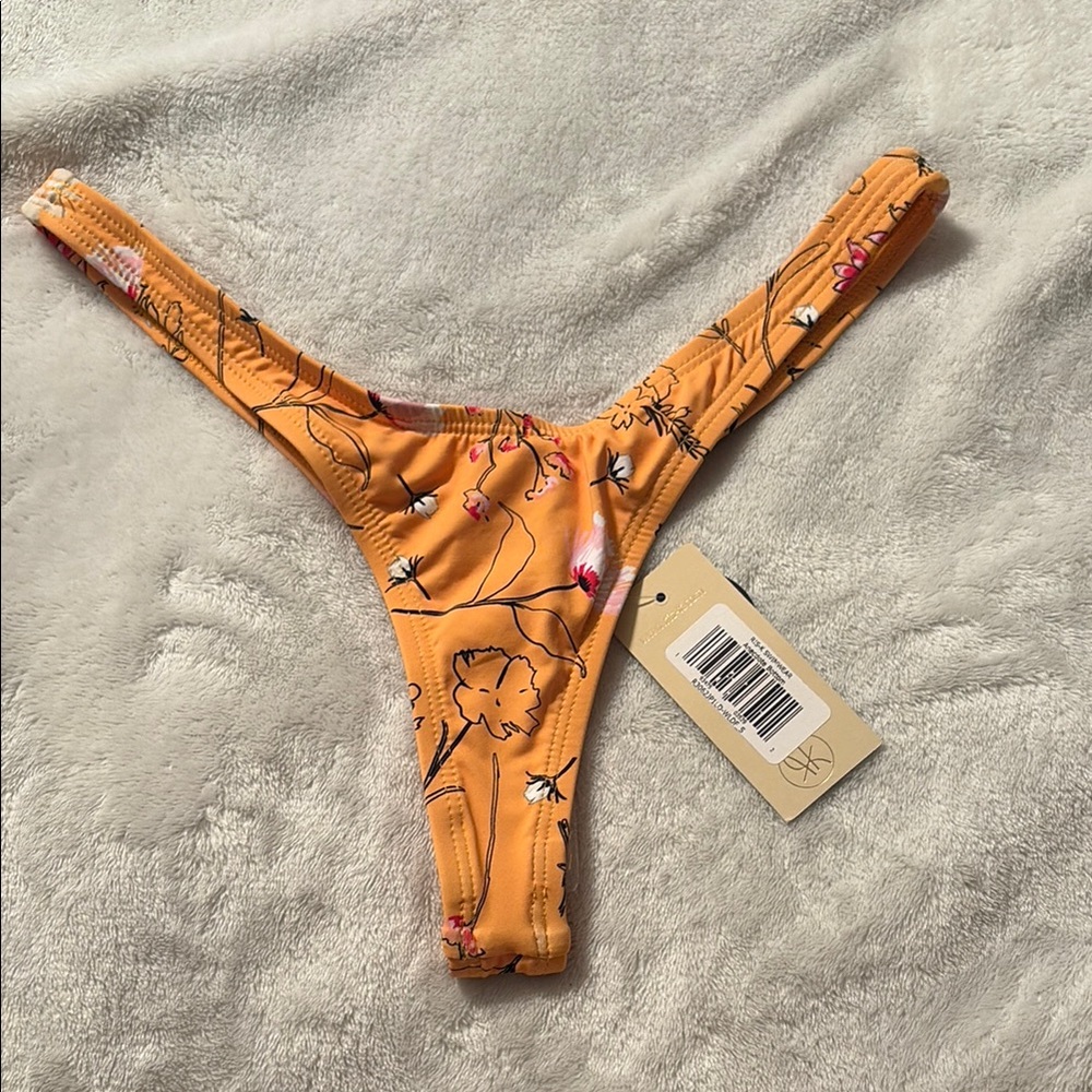Floral Orange Bikini Bottom